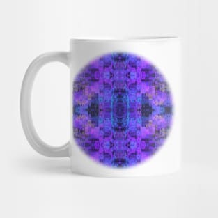 Abstract Glitch Effect in Purple Mug